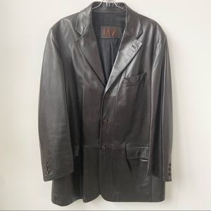 Vintage Loewe brown leather blazer 54R- Men’s